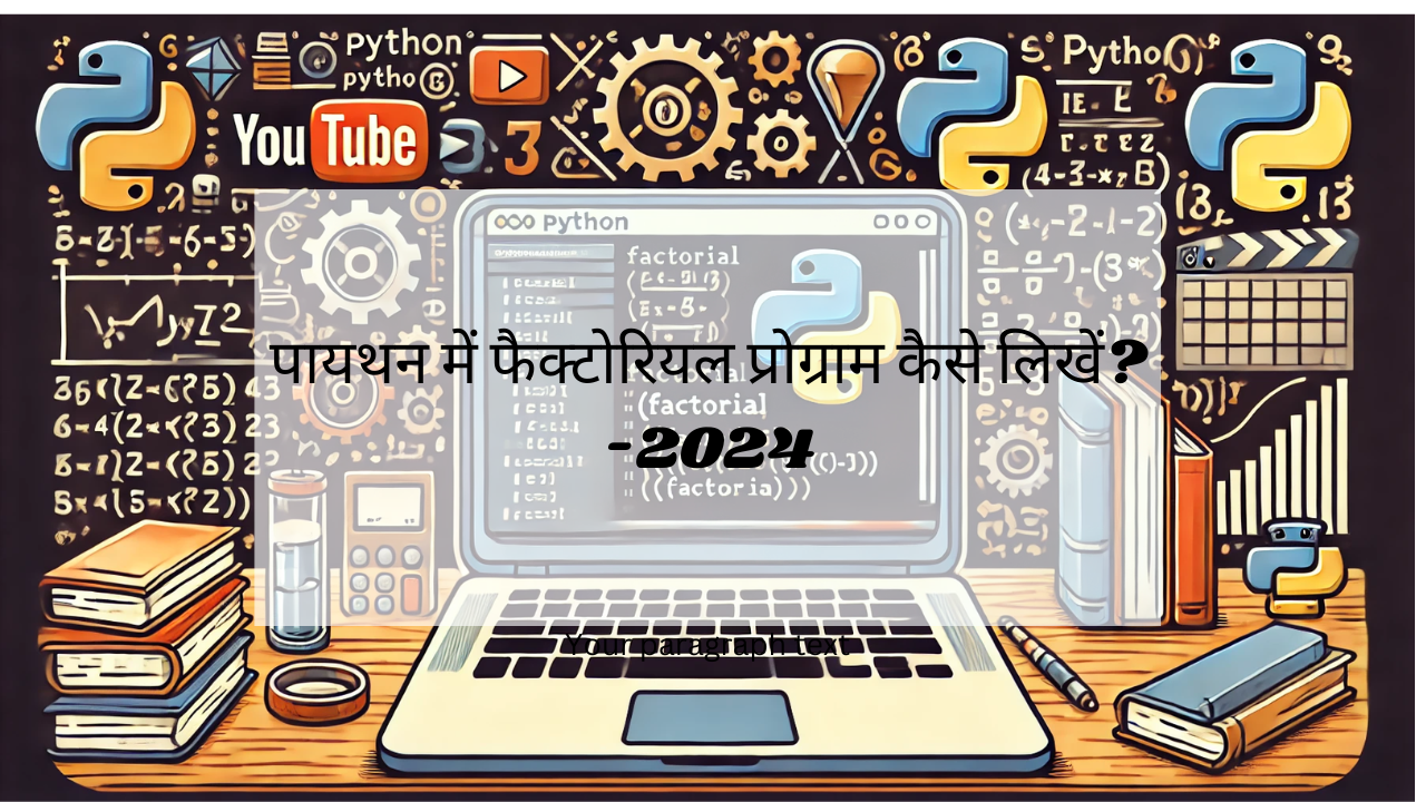 पायथन में फैक्टोरियल प्रोग्राम कैसे लिखें?
-2024